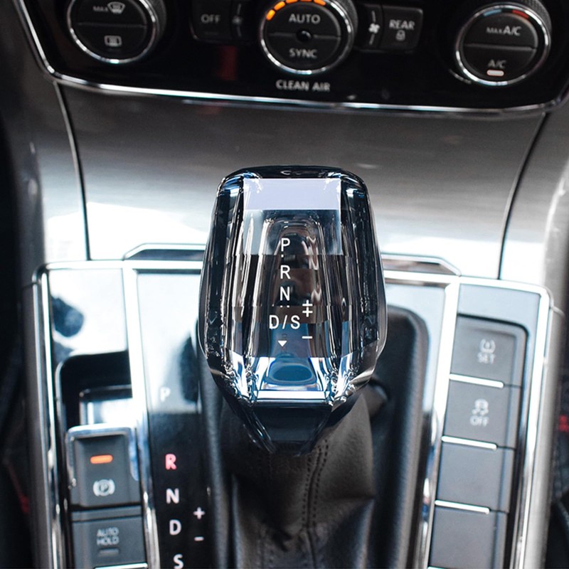 RULLINE Touch-Activated LED Illuminated Crystal Gear Shift Knob Compatible with