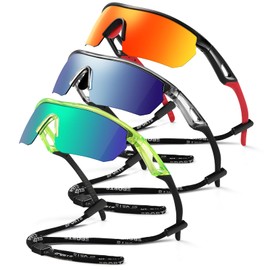 Vcarsian Kids Sunglasses Youth Baseball Sun Glasses Polarized Sports TR90 Lightweight UV400 Cycling Shades Frame Boys Girls