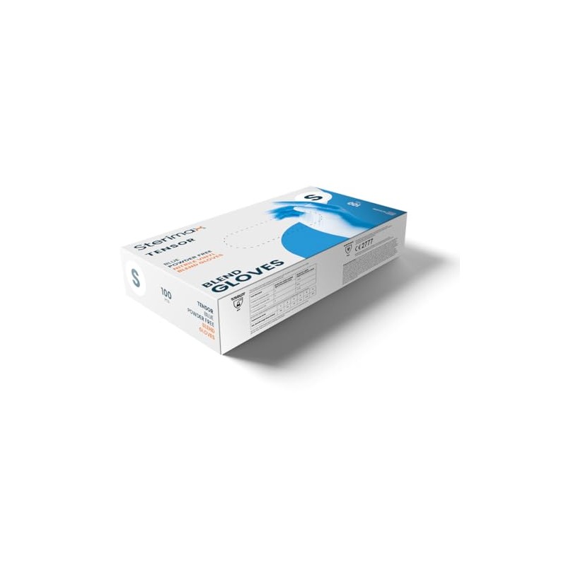 Sterimax Tensor Blend Nitrile Gloves Blue Box of 100 (Large)