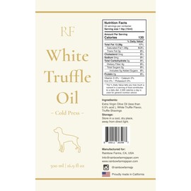 Truffle oil Real Truffles and Cold Pressed Californian Extra Virgin Olive Oil (White Truffle 500ml (16.9oz))