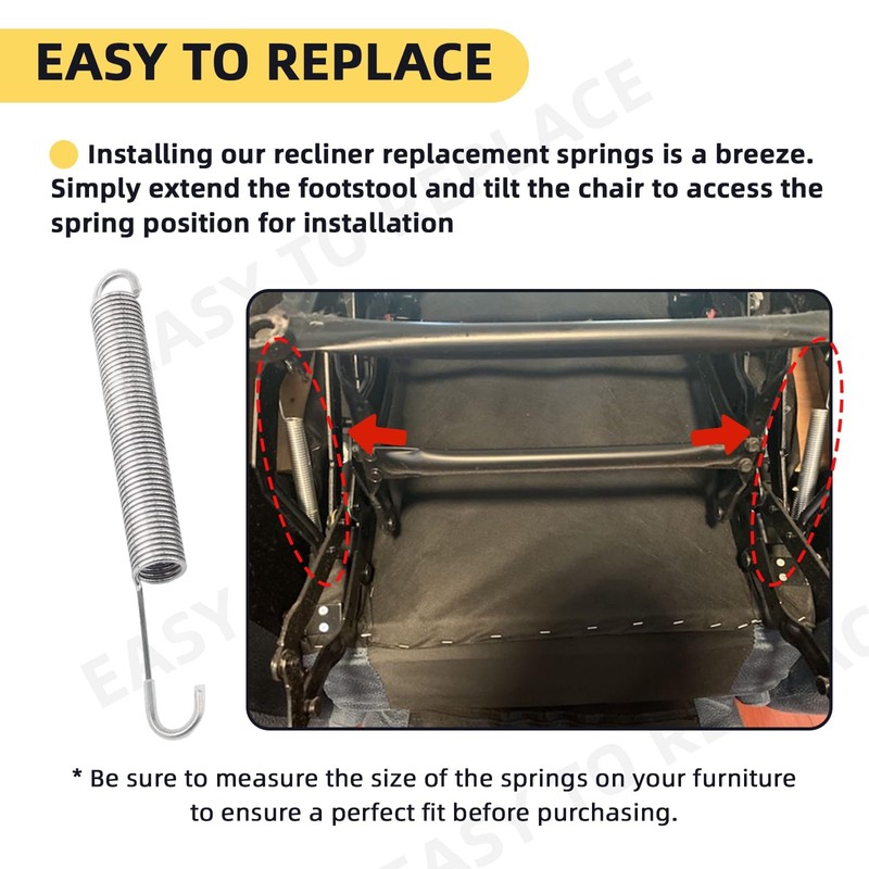 Dewuyanse 7 Inch Recliner Springs Replacement, Stainless Steel, Couch Spring