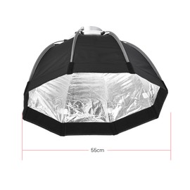 55cm Foldable 8-Pole Octagon Softbox with Soft Cloth Carrying Bag Bowens Mount for Studio Strobe Flash Light