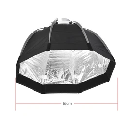 55cm Foldable 8-Pole Octagon Softbox with Soft Cloth Carrying Bag Bowens Mount for Studio Strobe Flash Light