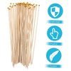 BESPORTBLE 100pcs Bamboo Flag Sticks Handheld Flag Poles Multi-use Flagpoles