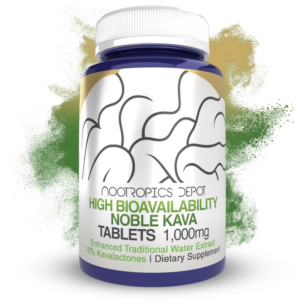 Nootropics Depot High Bioavailability Noble Kava Tablets | 1,000mg |