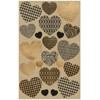 AVERY Zweckform Kraft Paper Stickers 42 Stickers Hearts (Paper Stickers,