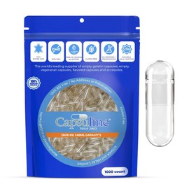 Capsuline DIY Bundle - Clear Size 00 Empty Gelatin Capsules 1000 Count Filling Gel Pill Caps with Capsu-Tray Manual Capsule Holding Tray by Capsuline