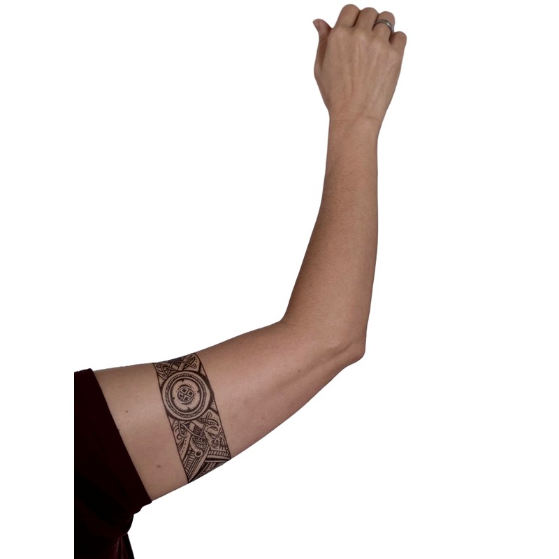 Temporary Bracelet Tattoos Maori Design Tribal Japan 10 Sheets Set