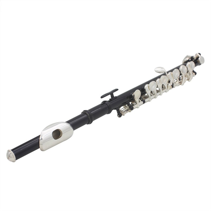 Detachable Silver Plated C Piccolo With Screwdriver PU Leather Box