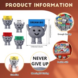 Gejoy 25 Pcs Mini Rubber Stone Toys Gifts Mini Motivational Stones Decorations and Encouragement Birthday Motivational Positive Gifts for Colleague Staff Teacher