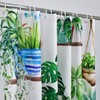 Yanutan Bohemian Plant Shower Curtain, Spring Green Plants Flower Shower