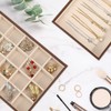 Voova Stackable Jewelry Organizer Tray with Lid, PU Leather Jewelry