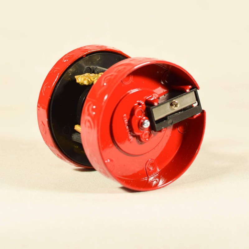 Metal Die Cast Red Carousel Sharpener Miniature Pencil Sharpener