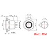 Larcele JSANKG-02 Waterproof Push Button Metal Mini Press Button with