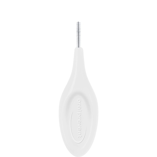 Biobased-Plastic (Sugarcane) Smart Grip Interdental Brush white, wire: 0.45 mm wire, ISO size 1, 24 Brushes per Bag Each Brush has a Protective Cap