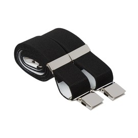 3XL Black Heavy Duty Trouser Braces Men's Strong Clip On 35mm Wide Suspenders (XXXL (56 Inches Long), Black)