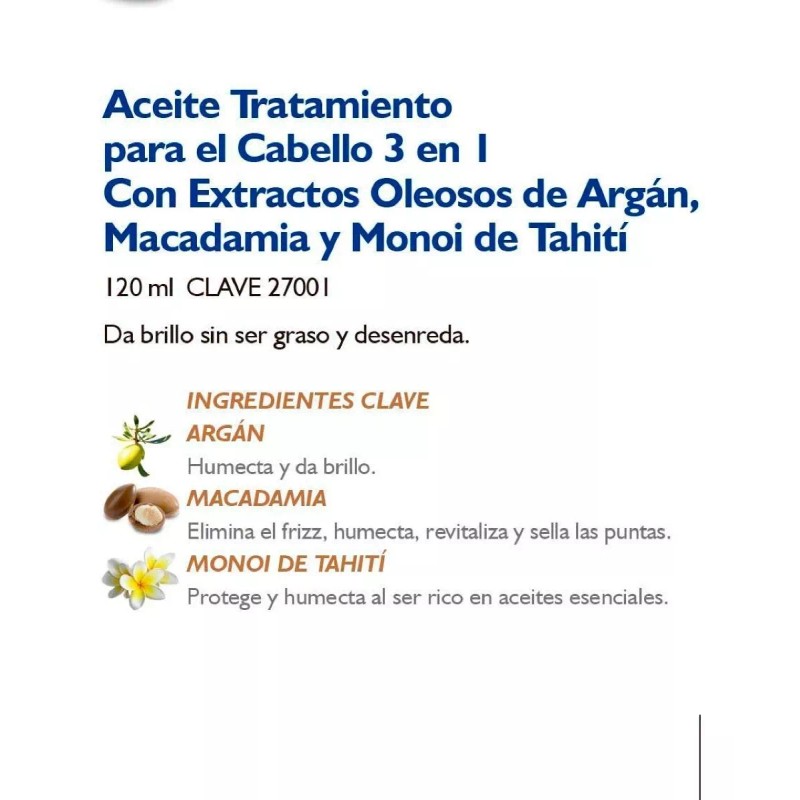 Terramar Aceite Tratamiento Para Cabelo 3 En 1 Con Extractos