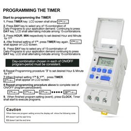 Baomain THC15A DC/AC 12V Digital LCD Power Programmable Timer Switch Relay 16A Amp