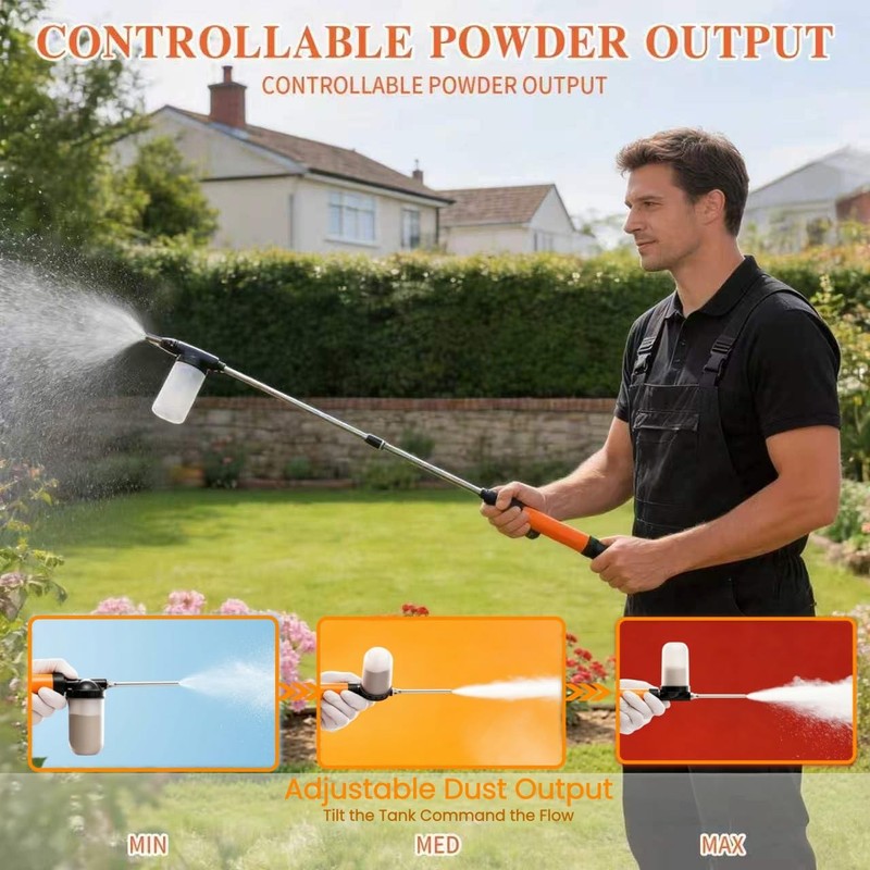 Diatomaceous Earth Powder Duster – 4FT Adjustable Hand Pump Sprayer