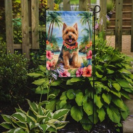Caroline's Treasures DAC6482GF Norwich Terrier Luau Garden Flag Mailbox Flag Decorative Yard Flag Banner Outside Patio Artwork Yard Flower Beds, Garden Size, Multicolor