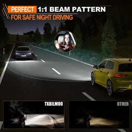 TXBILMOO Compatible for Toyota Corolla 2001-2013 Light Bulbs, High/Low Beam 6500K White Light Combo Kit, Plug-N-Play, Powersports Bulbs, 4-Pack