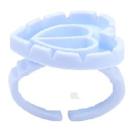 300PCS Glue Rings for Eyelash Extension,Lovely Heart Shape Rings for Lashes,Disposable Lash Glue Holder for Lash Extension Makeup Plastic Nail Supplies (Blue-h, Heart - shaped)