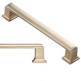 CILEYTION 10 Pack Heavy-Duty Gold Kitchen Handles, 96mm Hole Spacing, Cupboard & Cabinet Handles