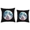 Full-Moon Howling Wolf Design Wolf Howling ICY Moon Forest Wildlife