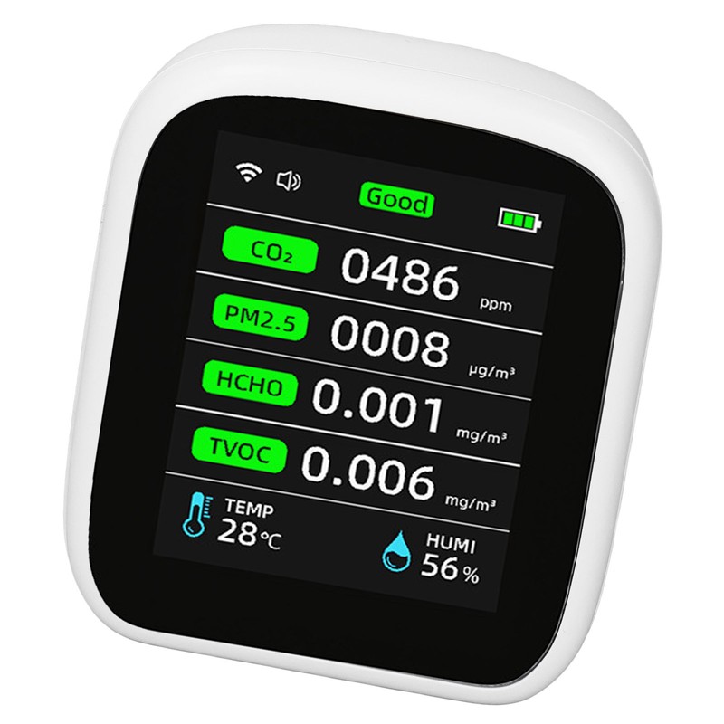 Air Quality Monitor Portable WiFi Accurate PM2.5 CO2 TVOC HCHO