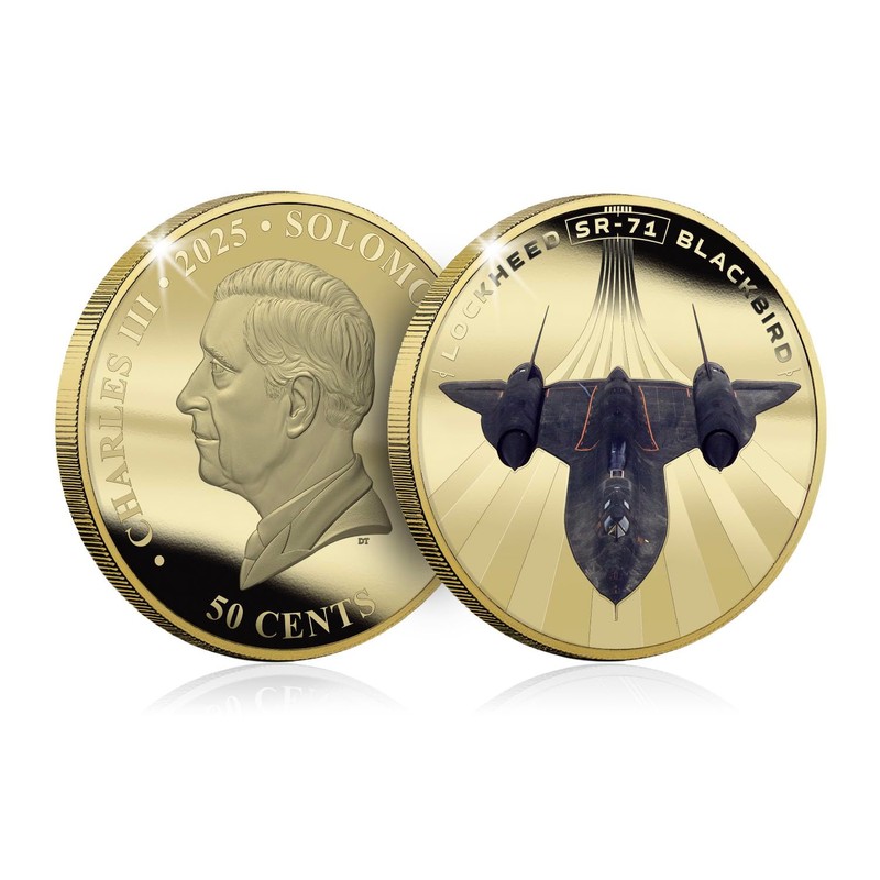 The Koin Club Lockheed SR-71 Blackbird Plane 60th Anniversary Gold