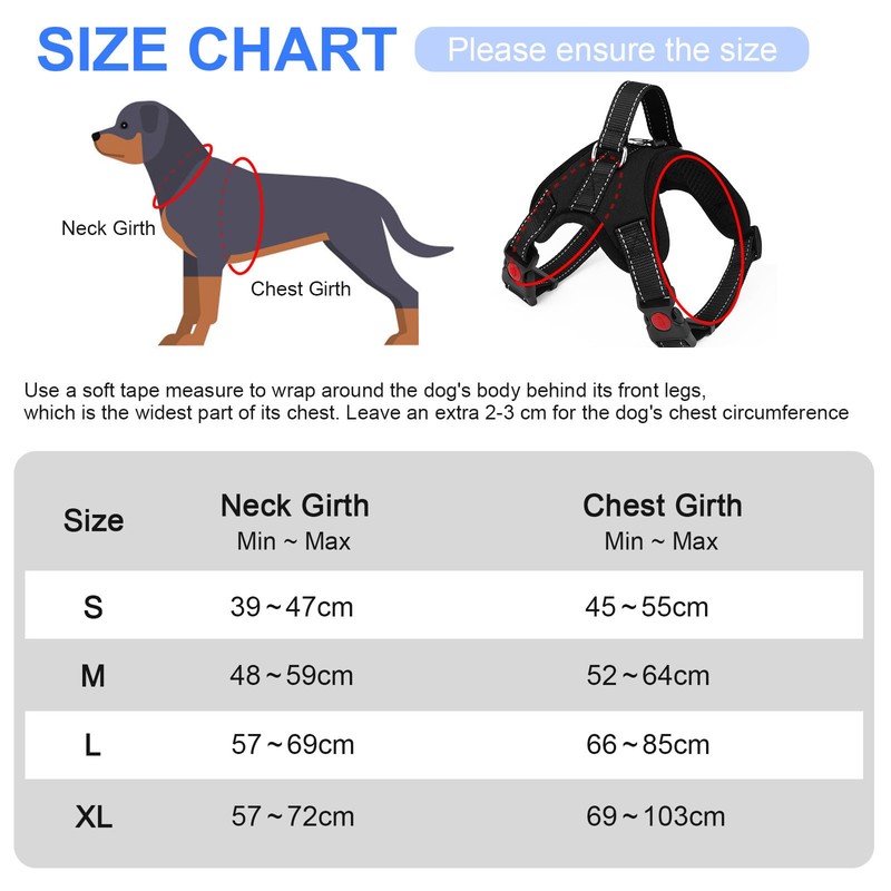 Dog Harness Adjustable Reflective Dog Harness Safety Harness for Medium
