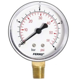 60mm 4BAR 60PSI Pressure Gauge air Oil or Water 1/4" BSPT Side Entry Manometer