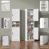 67" H Tall Bathroom Storage Cabinet with 2 Barn Doors