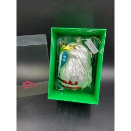 29Tonight NEW IN BOX BALD EAGLE & AMERICAN FLAG GLASS CHRISTMAS ORNAMENT BY 29TONIGHT