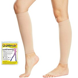 beister 20-30 mmHg Graduated Calf Compression Sleeves for Women & Men, Firm Support Footless Compression Socks for Varicose Veins, Shin Splints, Edema, Recoveryï¼2 in a Packï¼Not Two Pairsï¼