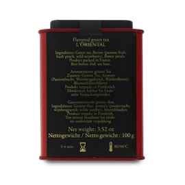 L'Ôriental, Passion Fruit-Flavoured Green Tea, 100g / 3.52oz Loose Leaf Tea in Tin, Dammann Frères
