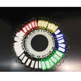 Key Chain for 36 Keychains Steel with 36 Key Tags (Assorted Colors Available) for Management of Guest Rooms, Lockers and More