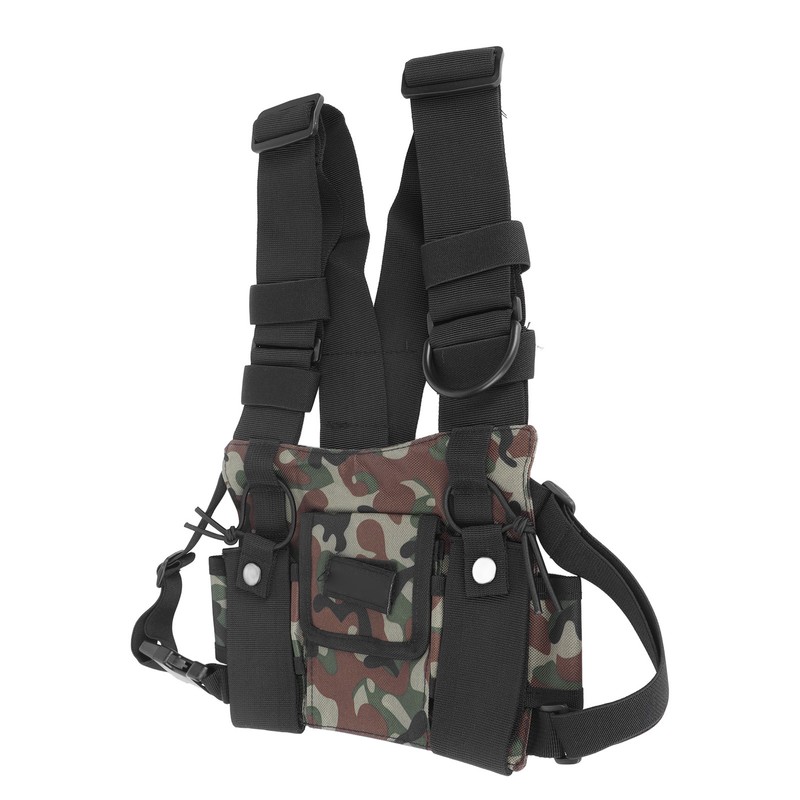 Radio Chest Harness 2 Pockets Oxford Cloth Adjustable Vest Rig
