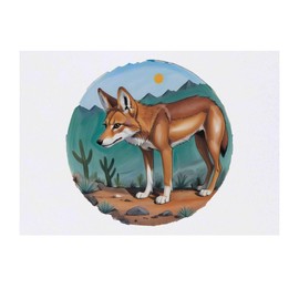 'Ethiopian Wolf' Temporary Tattoo - Water Resistant, Skin-Safe, Non-Toxic Transfer (TO00079395)