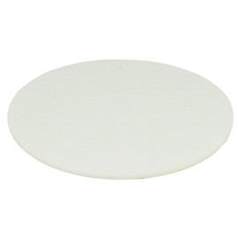 Round Place Mat Felt Coaster in 35 cm, Wool White (HF046) for Glasses, Food, Table Decoration
