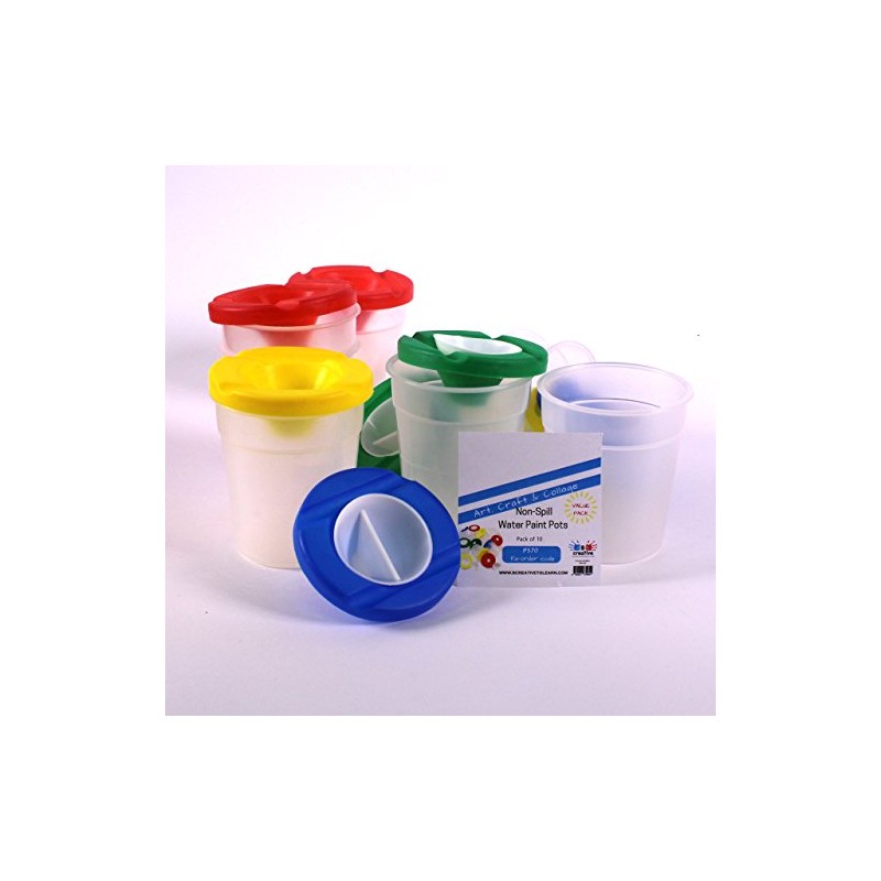 BCreativetolearn Non-Spill Paint & Water Pot with Lid and Stopper