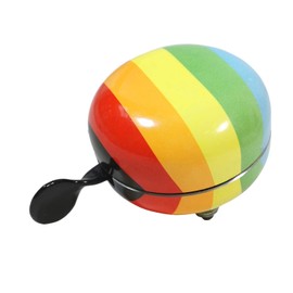 Loud Bicycle Bell - Bicycle Bell Girls - XXL Ding Dong 80 mm - Bicycle Bell - Large Bicycle Bell - Bicycle Bell - Bicycle Horn (Rainbow)