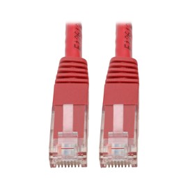 Tripp Lite Cat6 Cat5e Gigabit Molded Patch Cable RJ45 M/M 550MHz Red 5ft 5' (N200-005-RD)