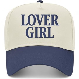 Lover Girl Vintage Trucker Hat | Premium Snapback Baseball Hat for Men & Women (US, Alpha, One Size, Navy/Natural)