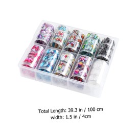Baluue 10pcs Easy Apply Butterfly Sky Sticker Nail Art Wraps Box Nail Art Decoration