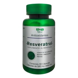 5h8 Resveratrol 90 Cáps Con 250 Mgs Frutos Rojos Con Biotina Sabor Sin sabor