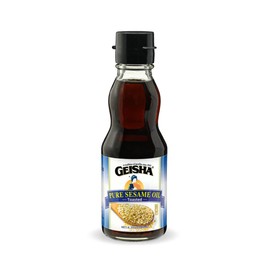 GEISHA Pure Sesame Oil 6.2 FL OZ. (Pack of 12) Toasted Pure Sesame Oil| Kosher Certified – Vegan – Gluten Free – No Food Additive – Product of Taiwan – Contain Essential Fatty Acid (Polyunsaturated Fat 6g & Monounsaturated Fat 5g)