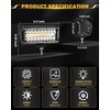 Auxbeam 7 Inch 300W LED Light Bar, 6 Modes Strobe