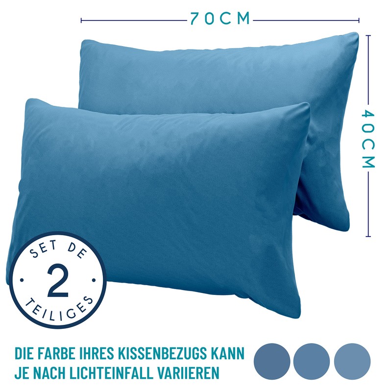 Dreamzie Pillowcases, 40 x 70 cm (Set of 2), 100%