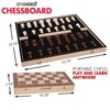 GothamChess Board- Foldable, Magnetic Pieces, Quality Wood, Fitted Storage, Includes